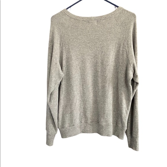 LNA Gray Soft Tencel Rainbow Striped Sweater - Picture 4 of 5